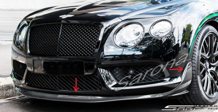 Custom Bentley GTC  Convertible Front Lip/Splitter (2014 - 2017) - $1950.00 (Part #BT-041-FA)
